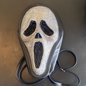 Crystal Embellished Scream Mask Purse